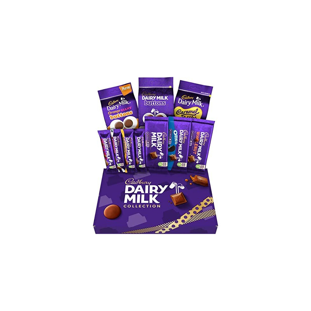 Cadbury Dairy Milk Big Night In Chocolate Hamper, Gift Box Of 10 Assorted Chocolate Bars And Bags, 1.04 Kg Bulk Box, Selection Box