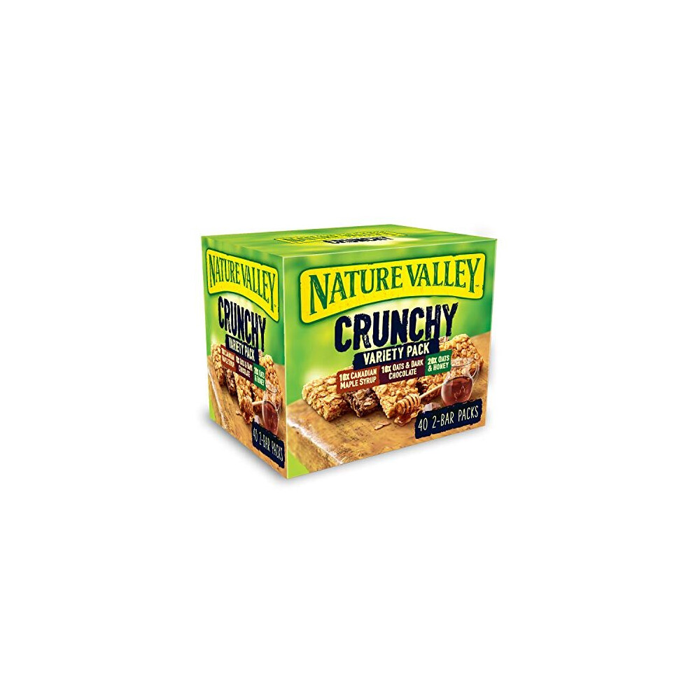 Nature Valley Crunchy Granola Bars Variety, Pack of 40 Bars 