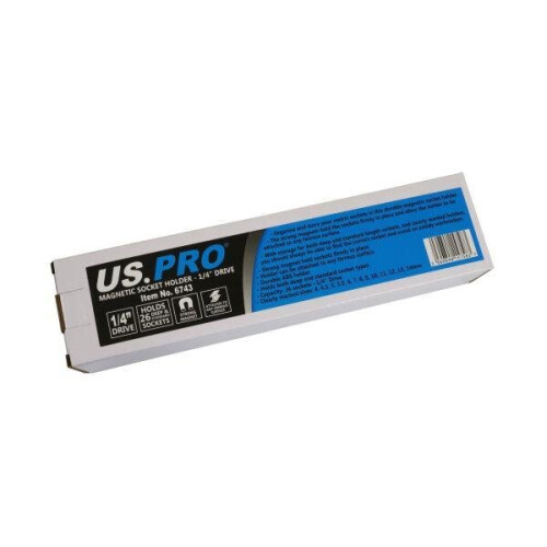 us pro US PRO Tools Magnetic Socket Holder - 1/4" Drive - Holds 26 Sockets 6743 2