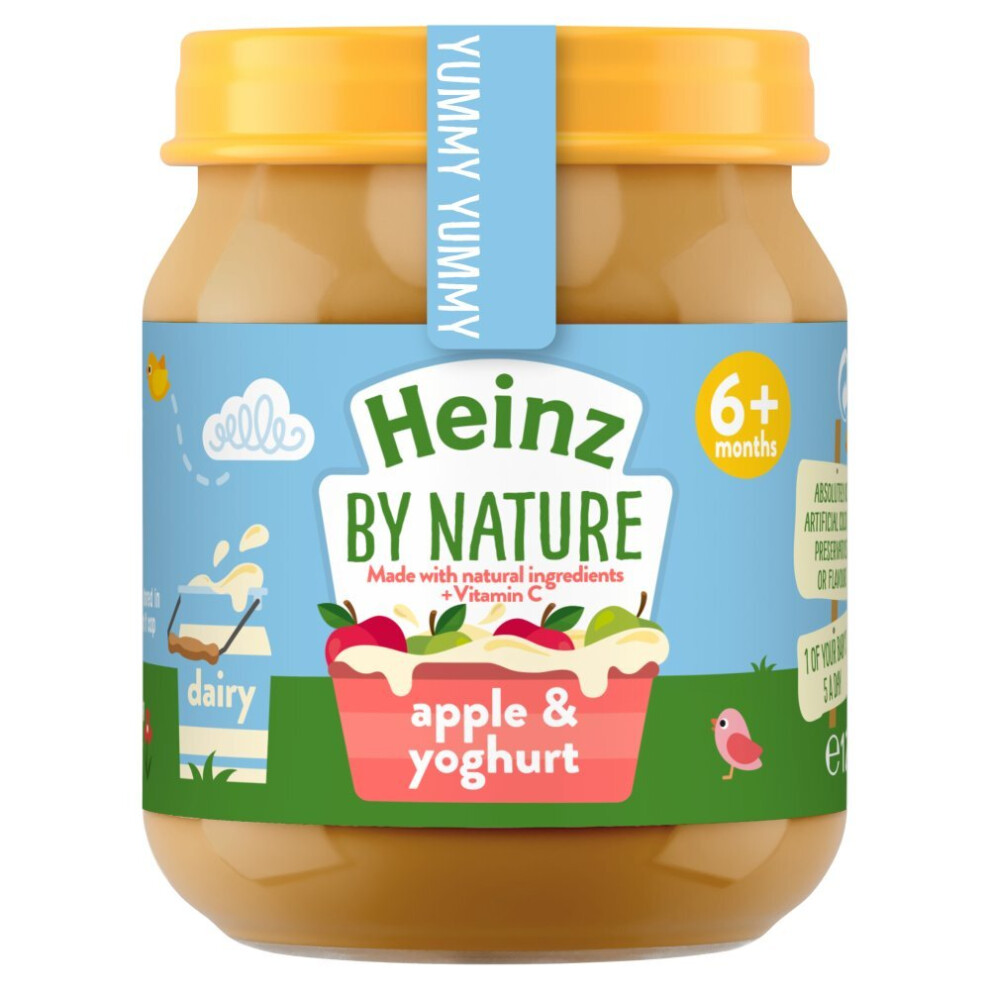 Heinz By Nature Apple&Yoghurt Baby Food Jar 6+Months120g( pack of 6 )