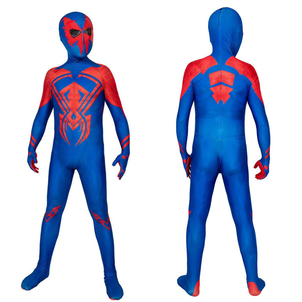 (6-7Years) Kids Boys Girls Spiderman Jumpsuit Cosplay Marvel Fancy Dress Halloween Bodysuit Costume With Mask Not,Specified