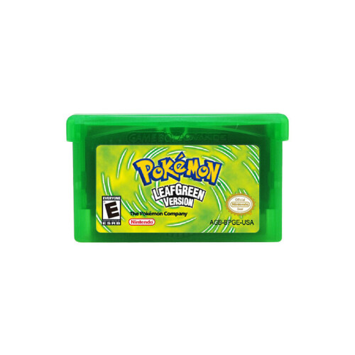 (LEAFGREEN VERSION) Pokemon Ruby Games GB GBC GBM GBA SP Game Boy Advance for NINTENDO