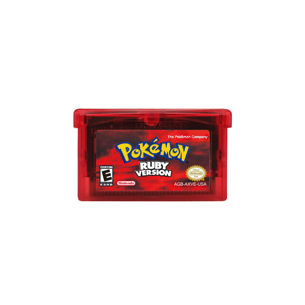 (-Ruby Version) Pokemon Ruby Games Gb Gbc Gbm Gba Sp Game Boy Advance For Nintendo Red