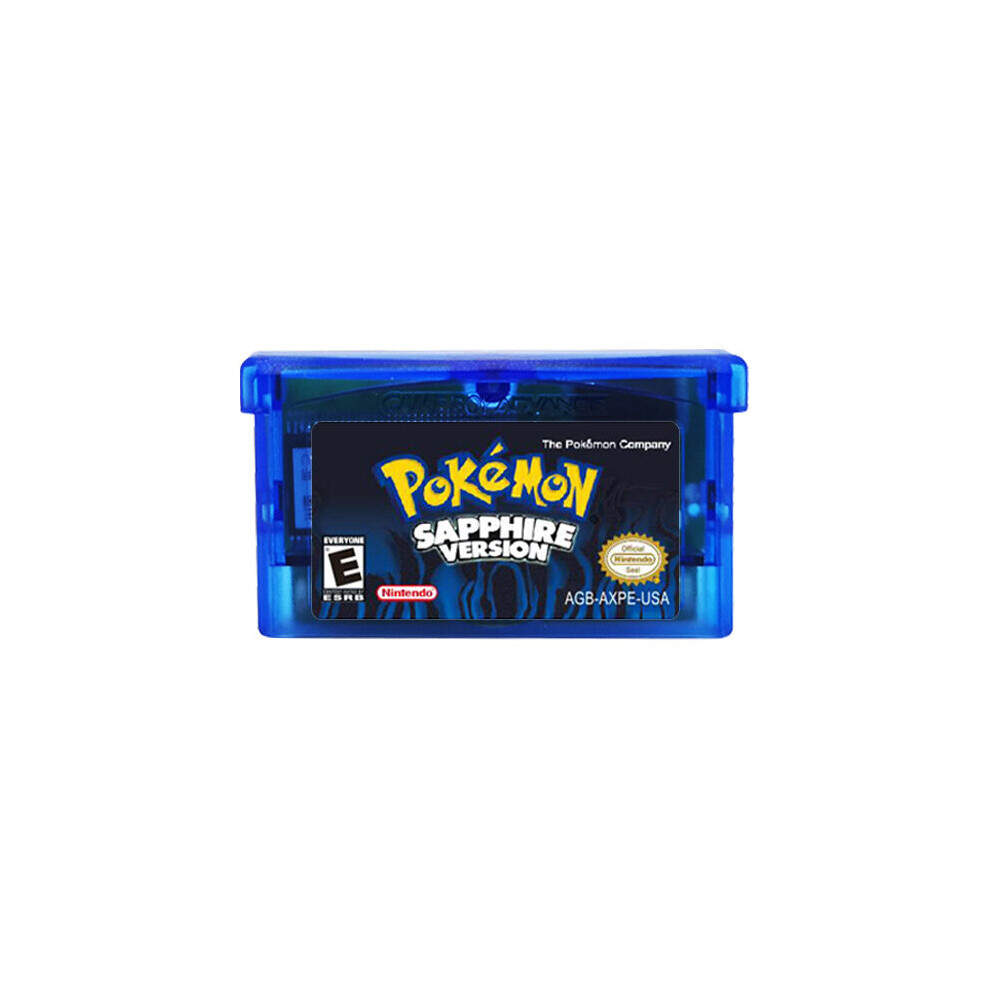 (Blue-SAPPHIRE VERSION) Pokemon Ruby Games GB GBC GBM GBA SP Game Boy Advance for NINTENDO