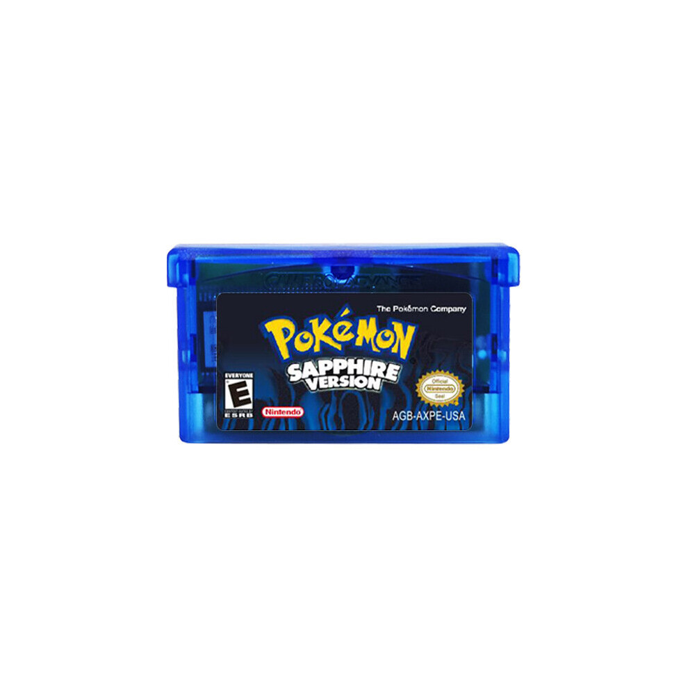 (-Sapphire Version) Pokemon Ruby Games Gb Gbc Gbm Gba Sp Game Boy Advance For Nintendo Blue