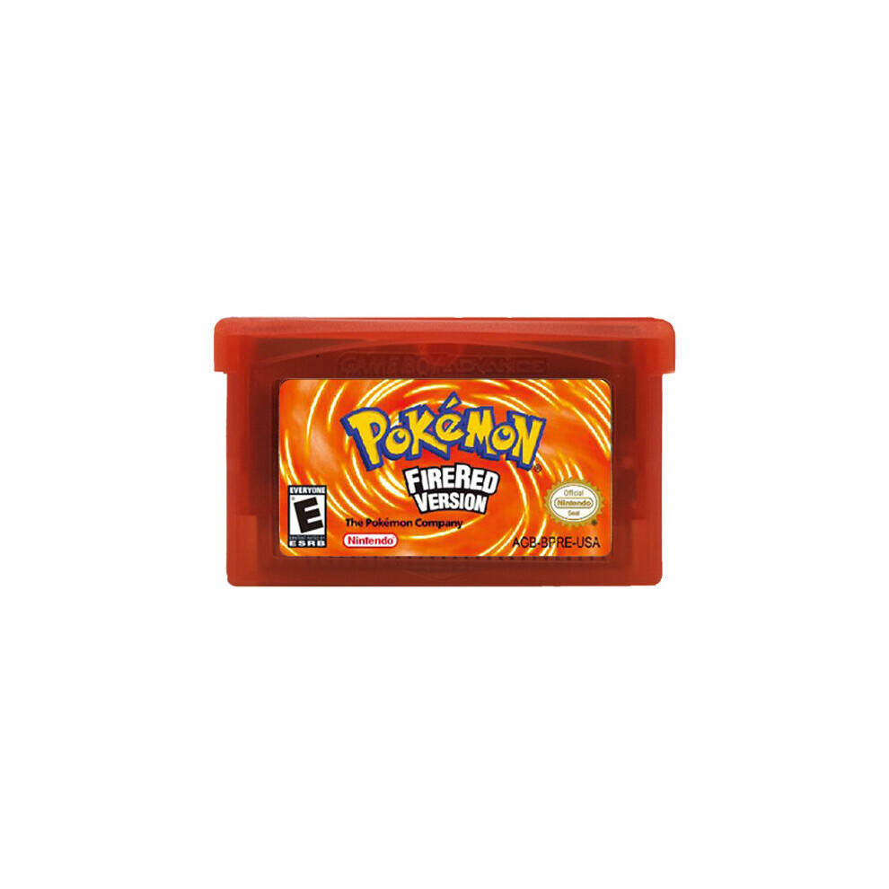 (FIRERED VERSION) Pokemon Ruby Games GB GBC GBM GBA SP Game Boy Advance for NINTENDO