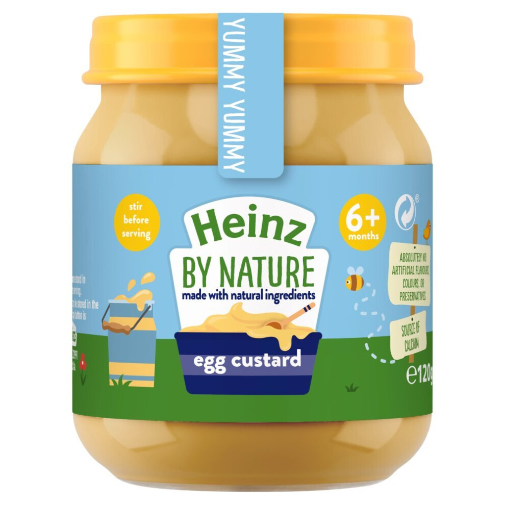 Heinz Egg Custard Baby Food Jar 6+ Months 120g ( pack of 6 )