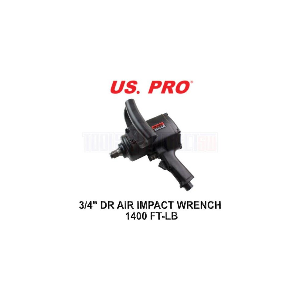 US PRO Tools 3/4" DR Air Impact Wrench Gun, 1327Ft-lb 1800nm For Sockets 8524