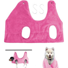 Dog Hammock Assistant Pet Grooming Hammock Dog Grooming Hammock Harness Bag - Pink - M