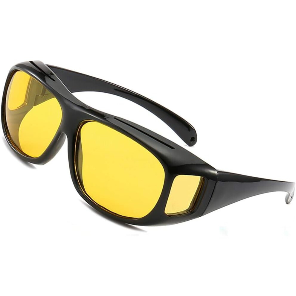 Night Driving Over Prescription Glasses - Polarized Anti Glare Night Vision Glasses for Men Women