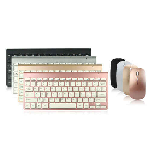 (Gold) Mini Wireless Keyboard And Mouse Set 2.4G wireless