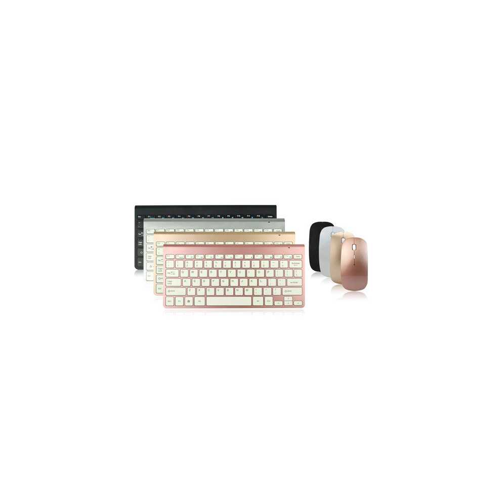 (Gold) Mini Wireless Keyboard And Mouse Set 2.4G wireless