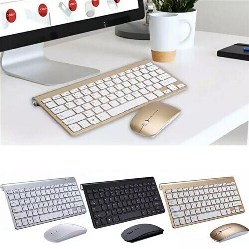 (Gold) Mini Wireless Keyboard And Mouse Set 2.4G wireless 2