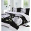 (Black, Double) PRINTED DUVET COVER SET POLY COTTON QUILT BEDDING SET 1