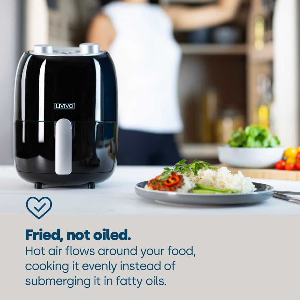 black---livivo-2l-rapid-air-fryer-oven---healthy--low-fat--oil-free-cooking