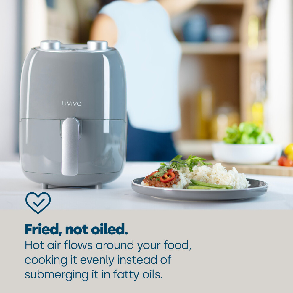 grey--livivo-2l-rapid-air-fryer-oven---healthy--low-fat--oil-free-cooking