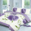 (Lilac, Double) PRINTED DUVET COVER SET POLY COTTON QUILT BEDDING SET 1