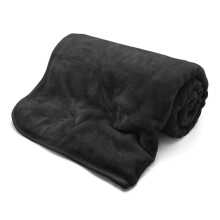 (Black, King - 200 x 240 cm) Luxury Faux Fur Large Mink Fleece Throw Sofa Bed Soft Warm Large Sofa Bed Blanket Double King Sizes
