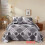 (BM-03) 3 Piece Quilted Patchwork Bedspread Throw Double King Size Bedding Throw Set 1