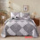 (BM-01) 3 Piece Quilted Patchwork Bedspread Throw Double King Size Bedding Throw Set 1