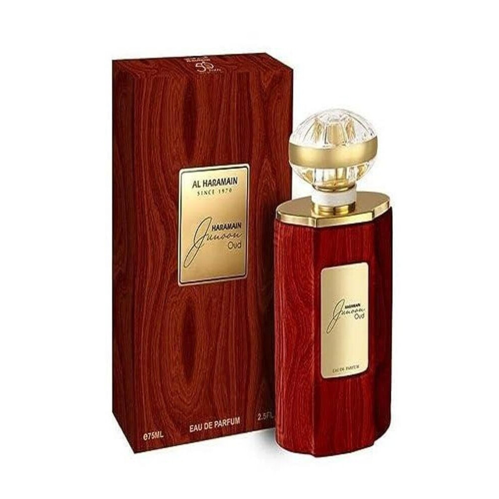 Al Haramain Junoon Oud Eau De Parfum Spray, 2.5 Ounce (Unisex)