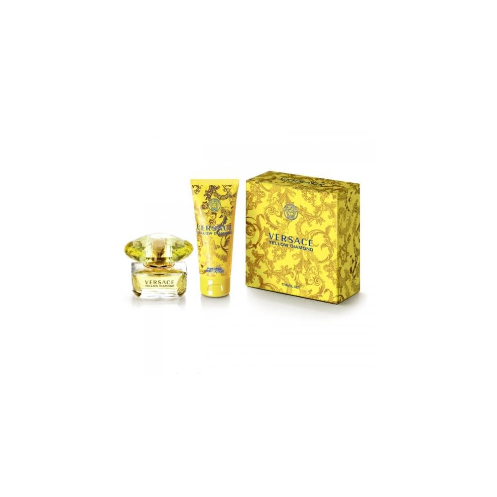 Versace Yellow Diamond 2 Pcs Set: 3 Oz Edt Sp + 3.4 Body Lotion