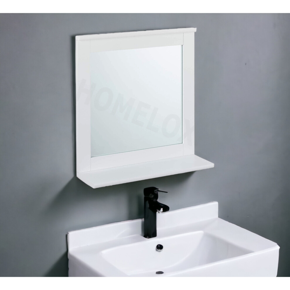 Wall Mounted Bathroom Mirror with Shelf