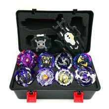 (  Purple) Toupie Beyblades Burst Metal Fusion Set 8 Pcs Gyrocope with Wire Launcher