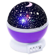 ( Purple) Rotating LED Galaxy Starry Night Light Projector Star Sky Moon Lamp Kids Bedroom