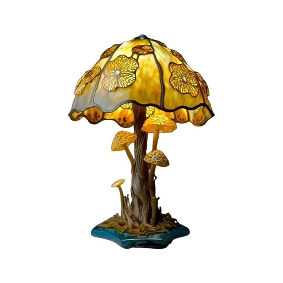(Style C) Colorful Resin Flower Mushroom Table Lamp Home Bedroom Decoration Powered Usb-image-OPC-PCBHJ5G-NEW