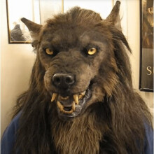 ( Wolf) Realistic ANIMAL HORROR COSPLAY MASKS - Werewolf, Halloween, Costume
