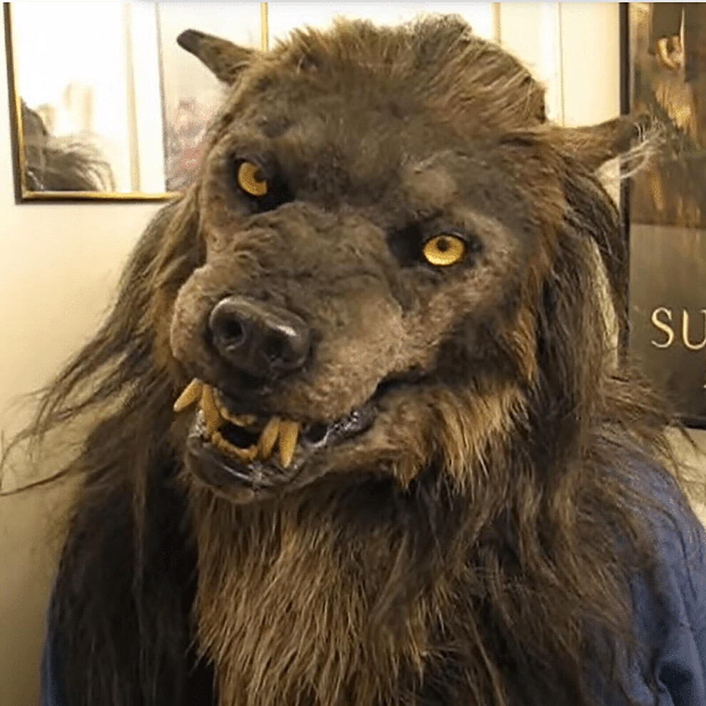 Skesrjtop ( Wolf With Glow) Realistic Animal Horror Cosplay Masks - Werewolf, Halloween, Costume Not,Specified