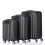 3pcs Multi Texture Hard Shell PP Suitcase Classic Collection Traveling Storage Suitcase Black 2