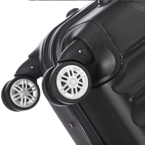 3pcs Multi Texture Hard Shell PP Suitcase Classic Collection Traveling Storage Suitcase Black 2