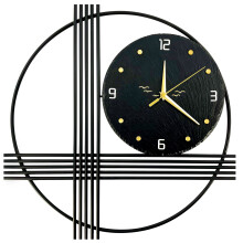 Indoor/Outdoor Wall Clock Garden Stone Effect Round Quartz Battery Metal 50cm