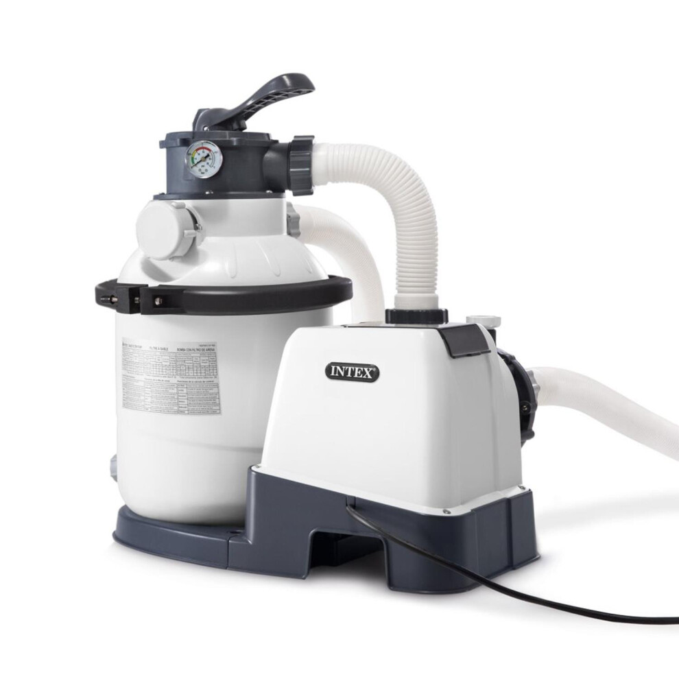 Intex 1500 GPH Sand Filter Pump for Above Ground Outdoor Pool with Auto Timer