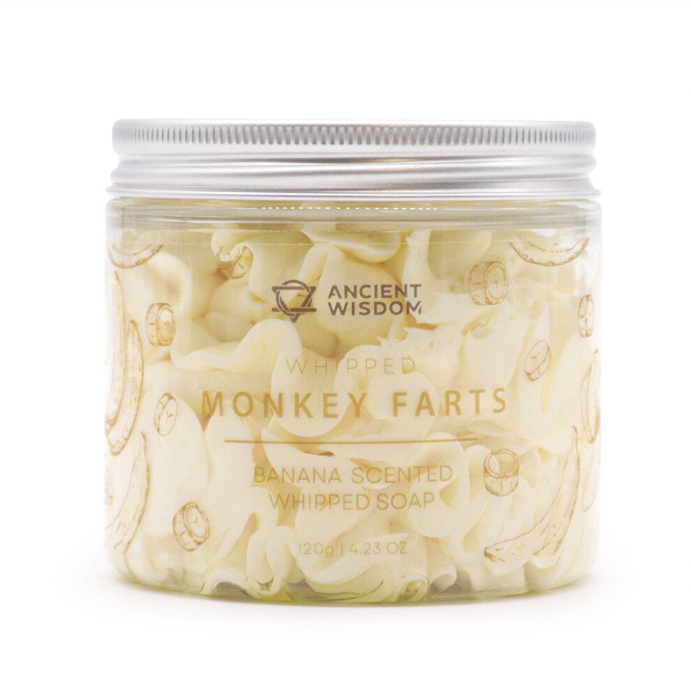 Ancient Wisdom (Banana Monkey Farts) Scented Whipped Cream Soap Luxurious Body Wash 120G