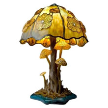 (Style C) Resin Colorful Flower Mushroom Table Lamp Home Bedroom Decoration Usb Powered