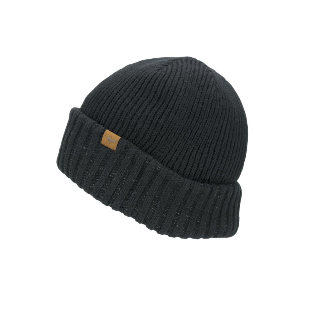 Sealskinz Bacton Waterproof Cold Weather Roll Cuff Beanie Black Unisex HAT-image-OPC-PCBJ8Y7-NEW