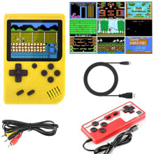 (Yellow) Handheld Game Console 400 Built-in Games Toy Kids Gift Christmas