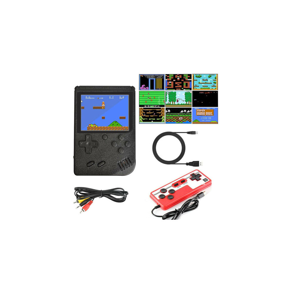 (Black) Handheld Game Console 400 Built-in Games Toy Kids Gift Christmas