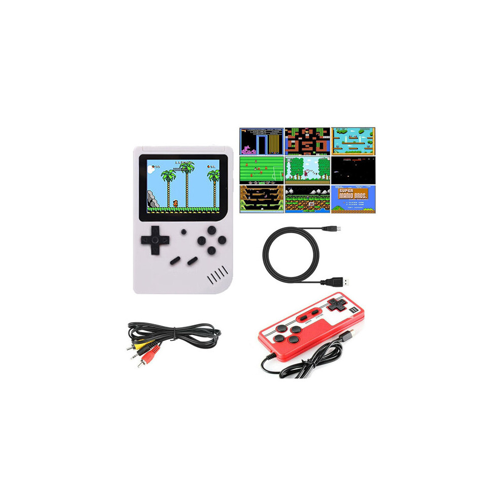 (White) Handheld Game Console 400 Built-in Games Toy Kids Gift Christmas