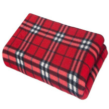 ( Red) Soft Flannel Fleece Sofa Bed Blanket Throw Checked Design Large Warm 150 x 200CM
