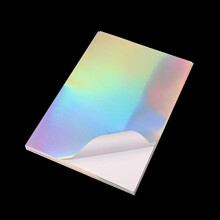 20 Sheets Holographic A4 Size Rainbow Vinyl Sticker Paper for Inkjet/Laser Printer