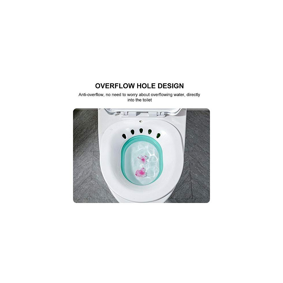 Sitz Bath Tub Over The Toilet,Foldable Steam Seat, Personal Washing Bidet Bowl For Hemorrhoid/Perineal Treatment, Avoid Squatting For Post Episiotomy 7659352182228