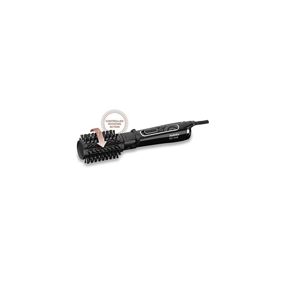 BaByliss Big Hair Rotating Hot Air Blow dry Brush, Dry and style in one step, 50mm