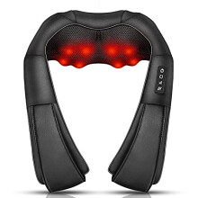 Neck Massager, Deep Tissue 3D Kneading, by iKristin, Portable, with Heat, Shiatsu Massager for Neck, Back, Shoulder, Foot and Leg