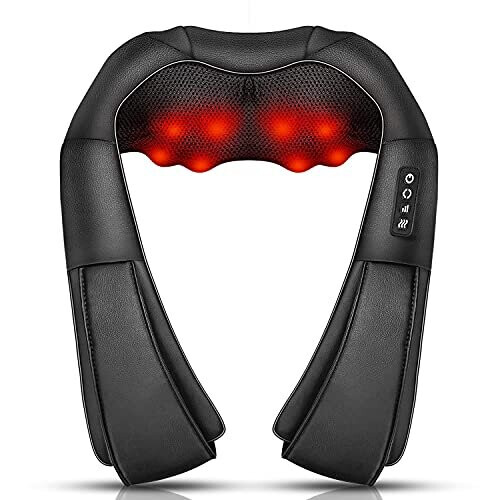 Neck Massager, Deep Tissue 3D Kneading, by iKristin, Portable, with Heat, Shiatsu Massager for Neck, Back, Shoulder, Foot and Leg
