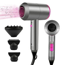 HappyGoo Professional Hair Dryer 2000W Powerful AC Motor Quick Drying Ionic Hairdryer with 2 Speed 3 Heat Setting, Cool Shot Button
