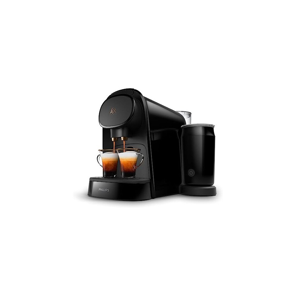 PHILIPS L'OR BARISTA Original Latte Coffee Capsule Machine & Milk Frother, for Double or Single Capsule, Black (LM8014/60)